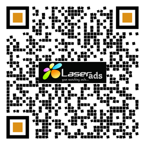 Scan to subscribe to LaserAds on YouTube